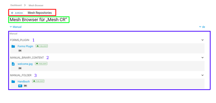 Mesh Browser Navigation